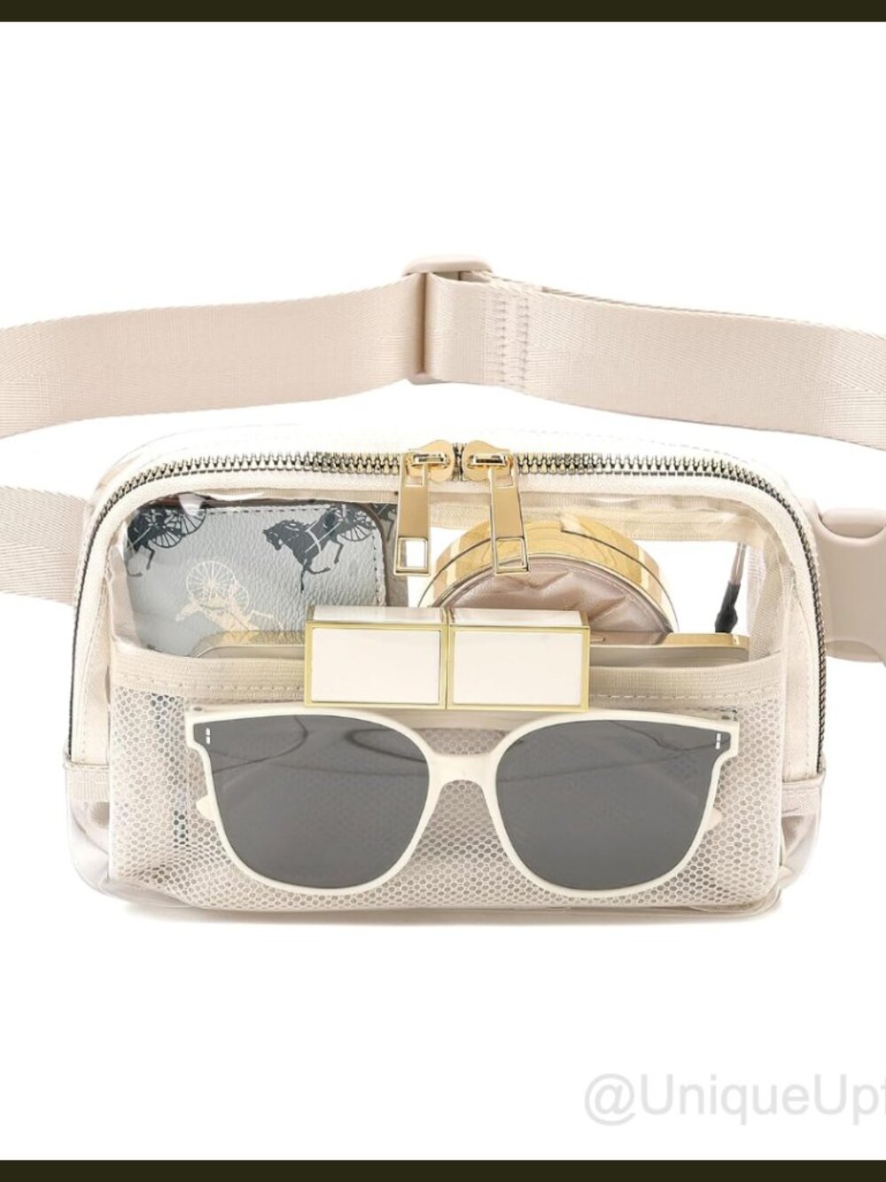 Clear Belt Bag Stadium Approved Fanny Pack Water Resistant TPU Crossbody